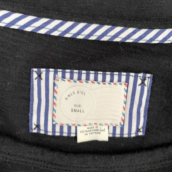 Anthropologie Postmark Black Double Pockets Tee Top Size Small - Picture 13 of 15